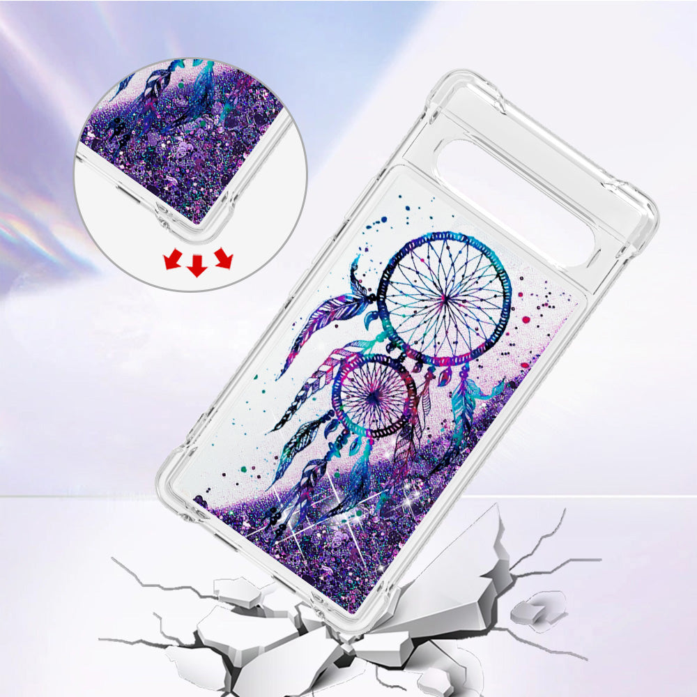 YB Quicksand Series-2 Phone Case for Google Pixel 7a 5G Anti-Drop Soft TPU Glittery Quicksand Case Pattern Printed Protective Cover YB Quicksand Series-2 Phone Case for Google Pixel 7a 5G Anti-Drop Soft TPU Glittery Quicksand Case Pattern Printed Protective Cover